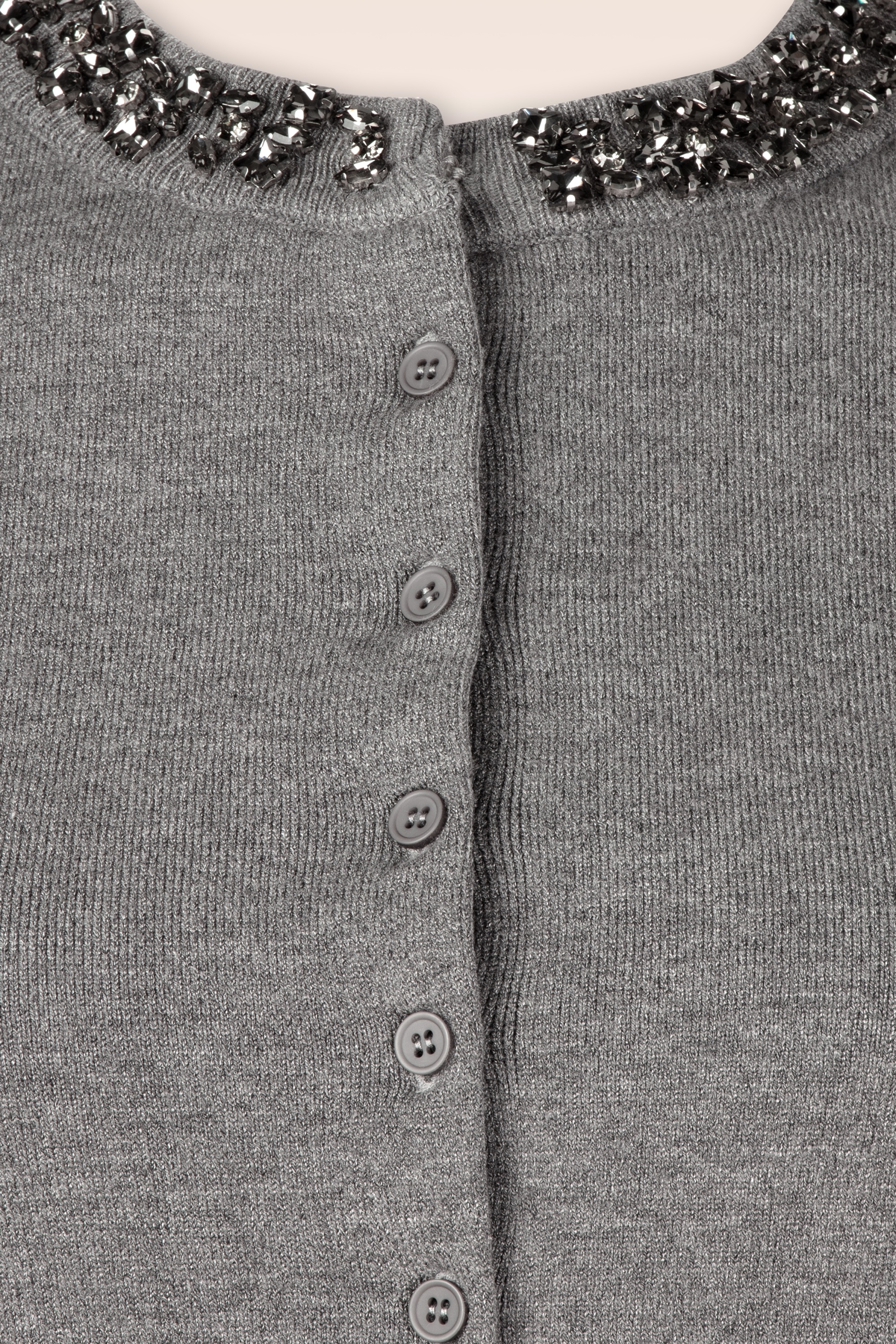Topvintage Boutique Collection - Topvintage exclusive ~ Jewel cardigan in grijs 4