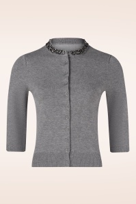 Topvintage Boutique Collection - Topvintage exclusive ~ Jewel cardigan in grijs 2