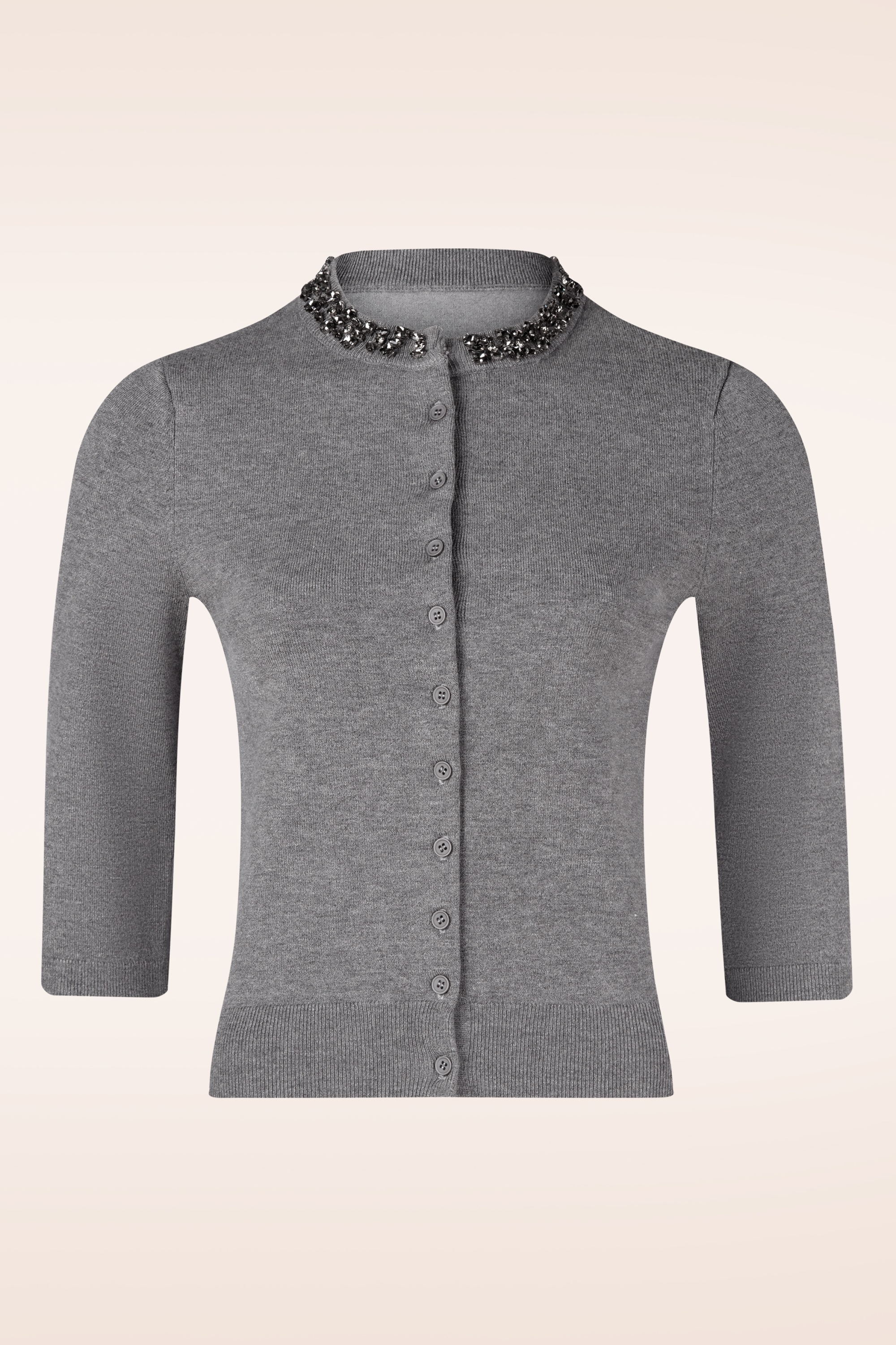 Topvintage Boutique Collection - Topvintage exclusive ~ Jewel cardigan in grijs 2