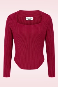 Rock-a-Booty - Ellen Ribbed top in bordeaurood 2