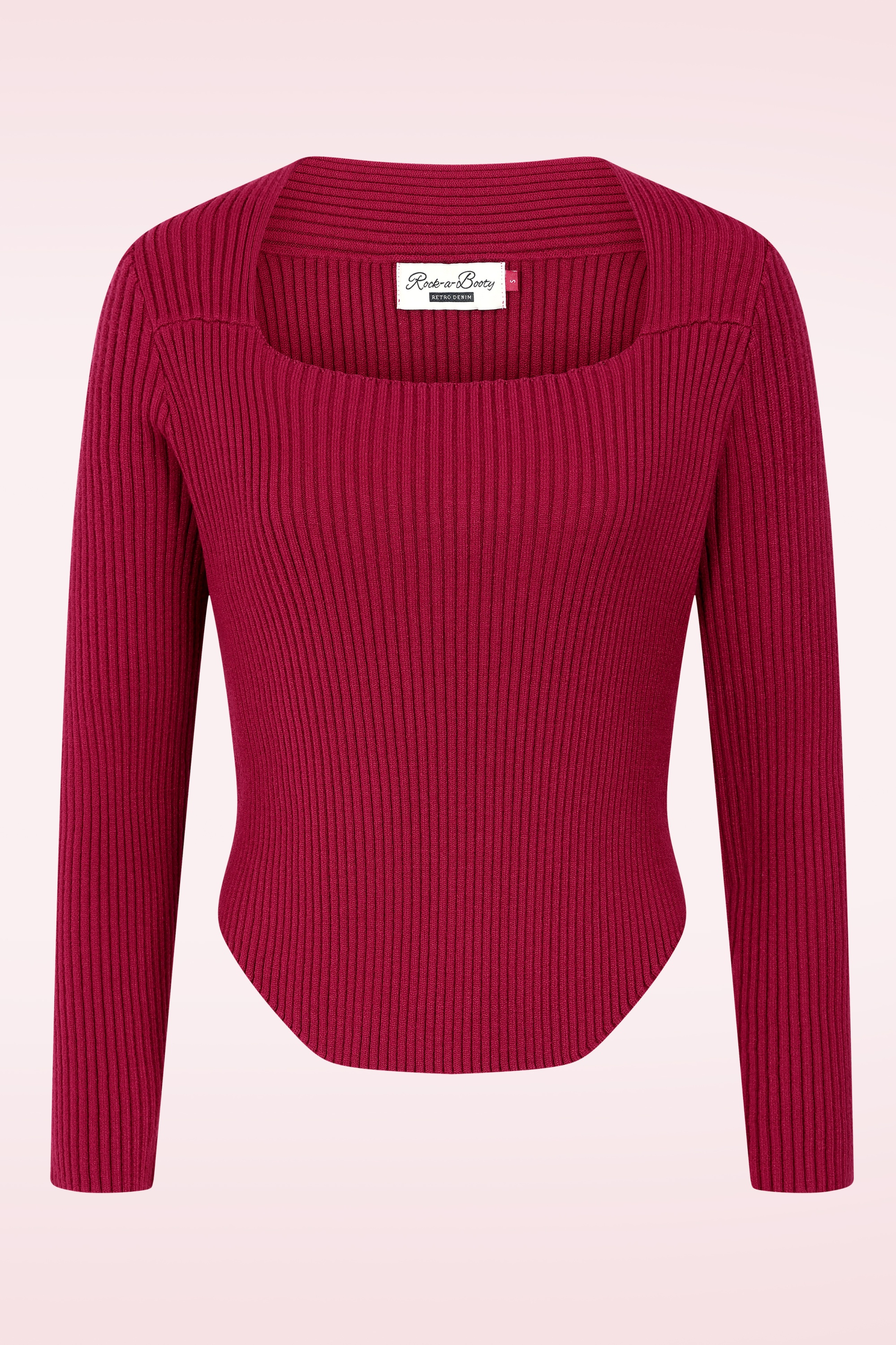 Rock-a-Booty - Ellen Ribbed top in bordeaurood 2