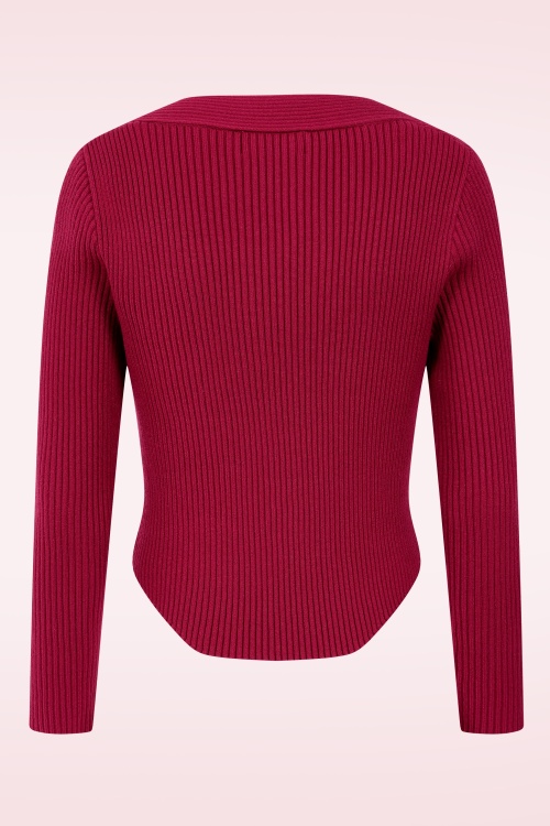 Rock-a-Booty - Ellen Ribbed top in bordeaurood 4