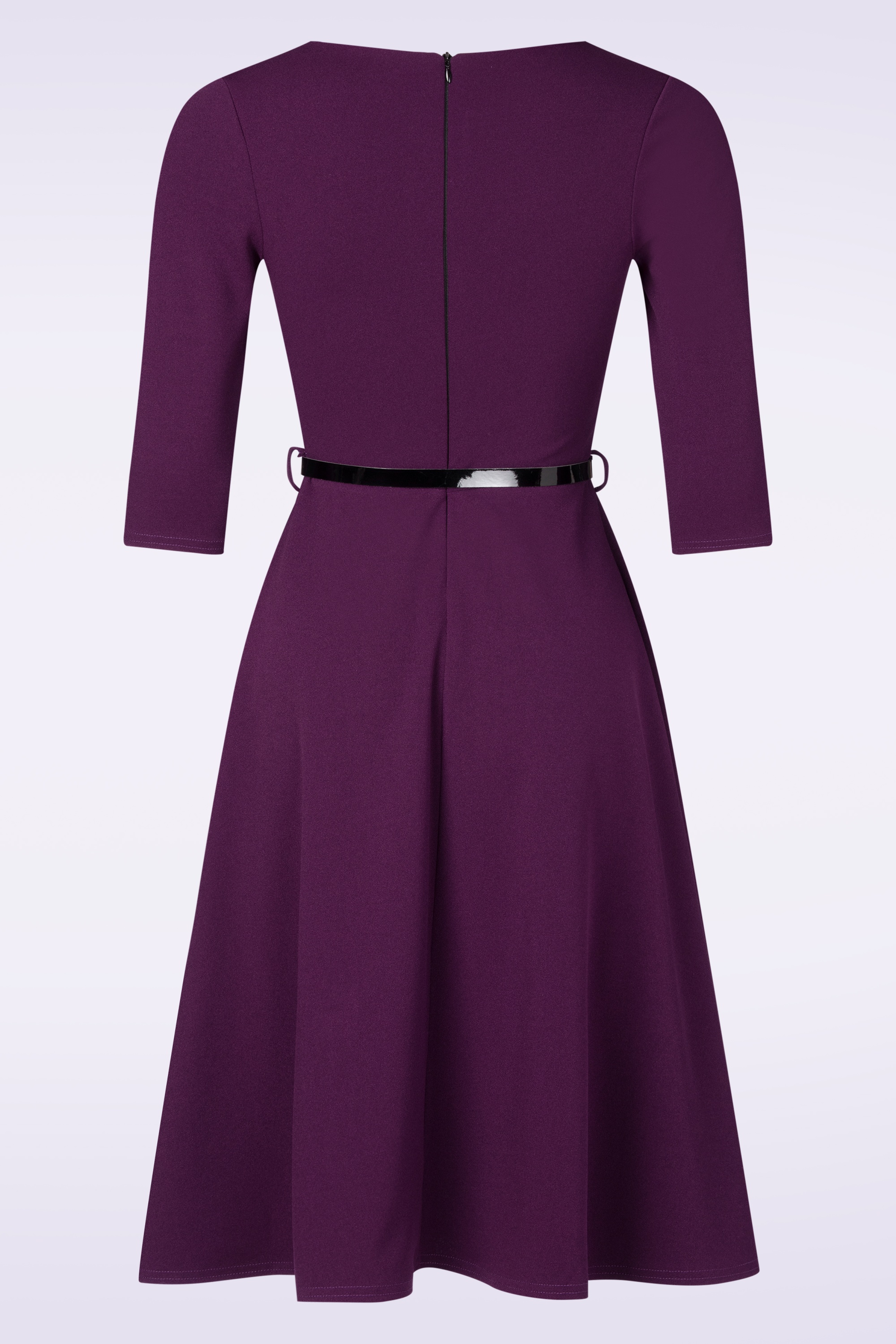 Vintage Chic for Topvintage - Topvintage exclusive ~ June swing jurk in aubergine  3