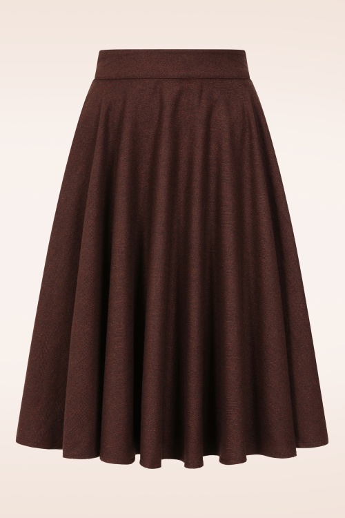 Timeless - Sophie wollen rok in donkerbruin