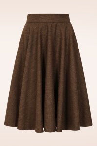 Timeless - Sophie wollen rok in chocoladebruin 