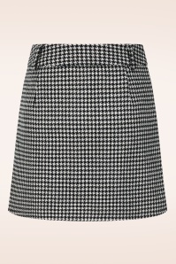 Timeless - Mika wollen pied de poule mini rok in zwart en wit 3