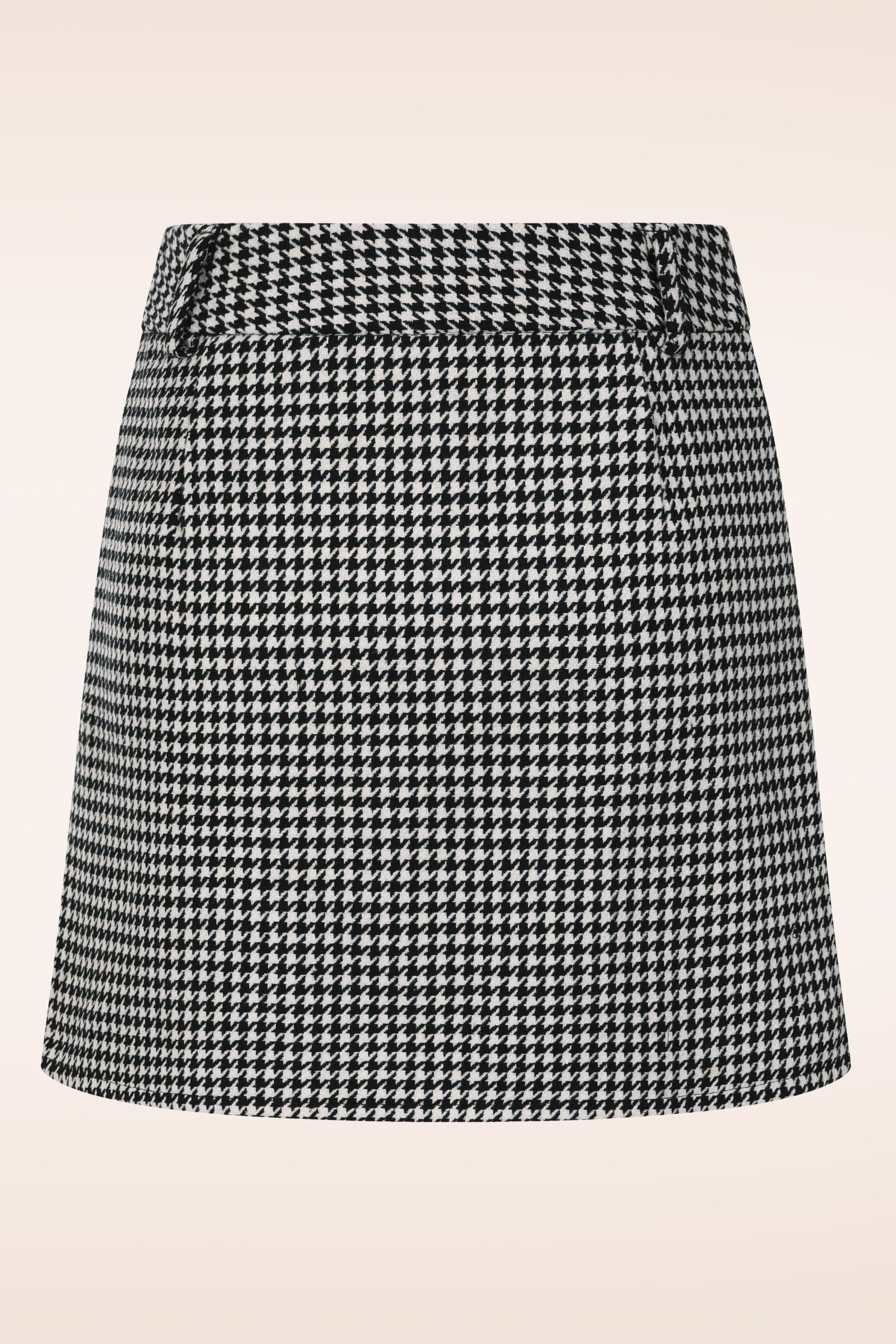 Timeless - Mika wollen pied de poule mini rok in zwart en wit 3