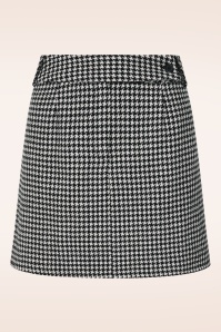 Timeless - Mika wollen pied de poule mini rok in zwart en wit