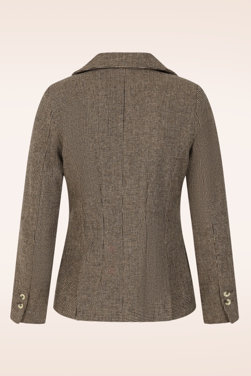 Timeless - Melina wollen geruite blazer in bruin  5