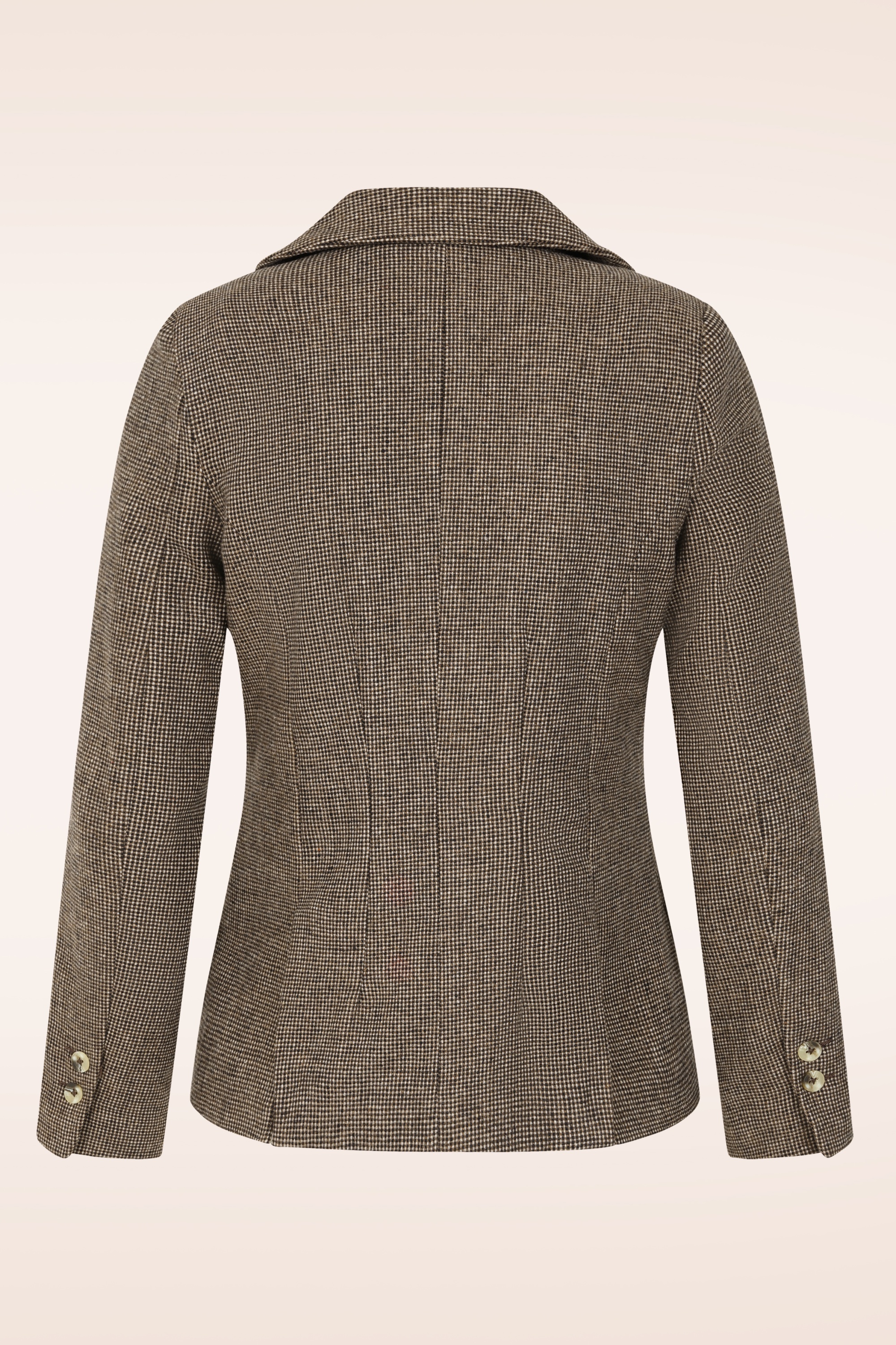 Timeless - Melina wollen geruite blazer in bruin  5