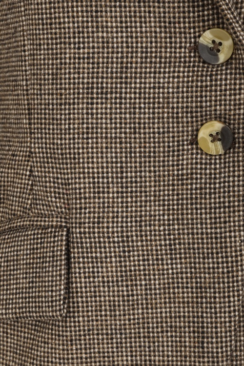 Timeless - Melina wollen geruite blazer in bruin  3