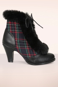 Banned Retro - Chic Charlotte booties in zwart