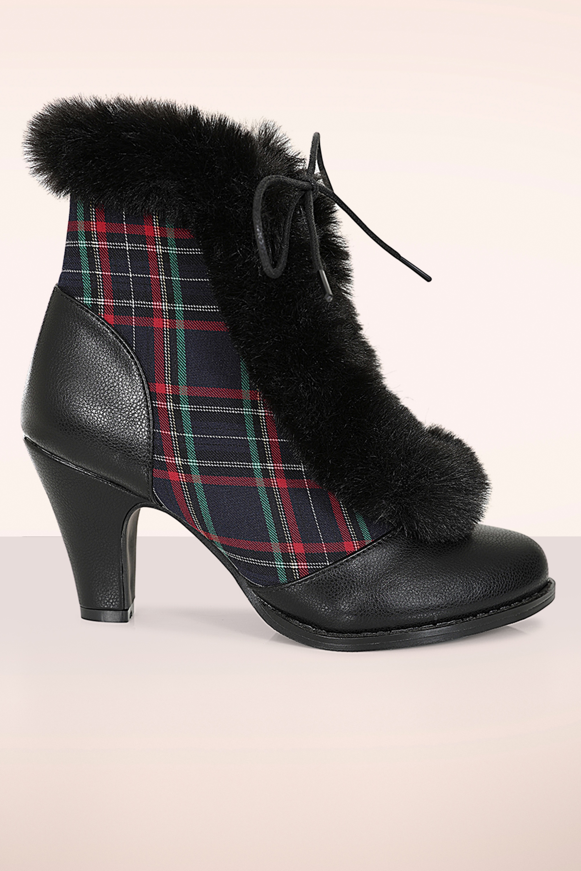 Banned Retro - Chic Charlotte booties in zwart