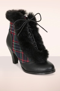 Banned Retro - Chic Charlotte booties in zwart 3