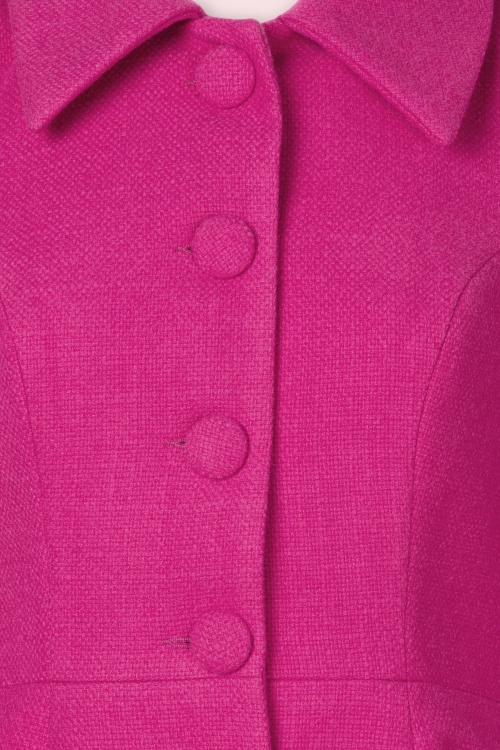 Hearts & Roses - Isabella swing jas in felroze ~ Topvintage exclusive  2