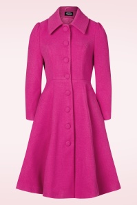 Hearts & Roses - Isabella swing jas in felroze ~ Topvintage exclusive 