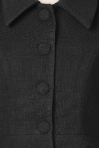 Hearts & Roses - Isabella swing jas in zwart ~ Topvintage exclusive  2