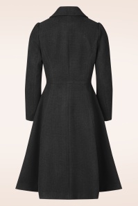 Hearts & Roses - Isabella swing jas in zwart ~ Topvintage exclusive  3