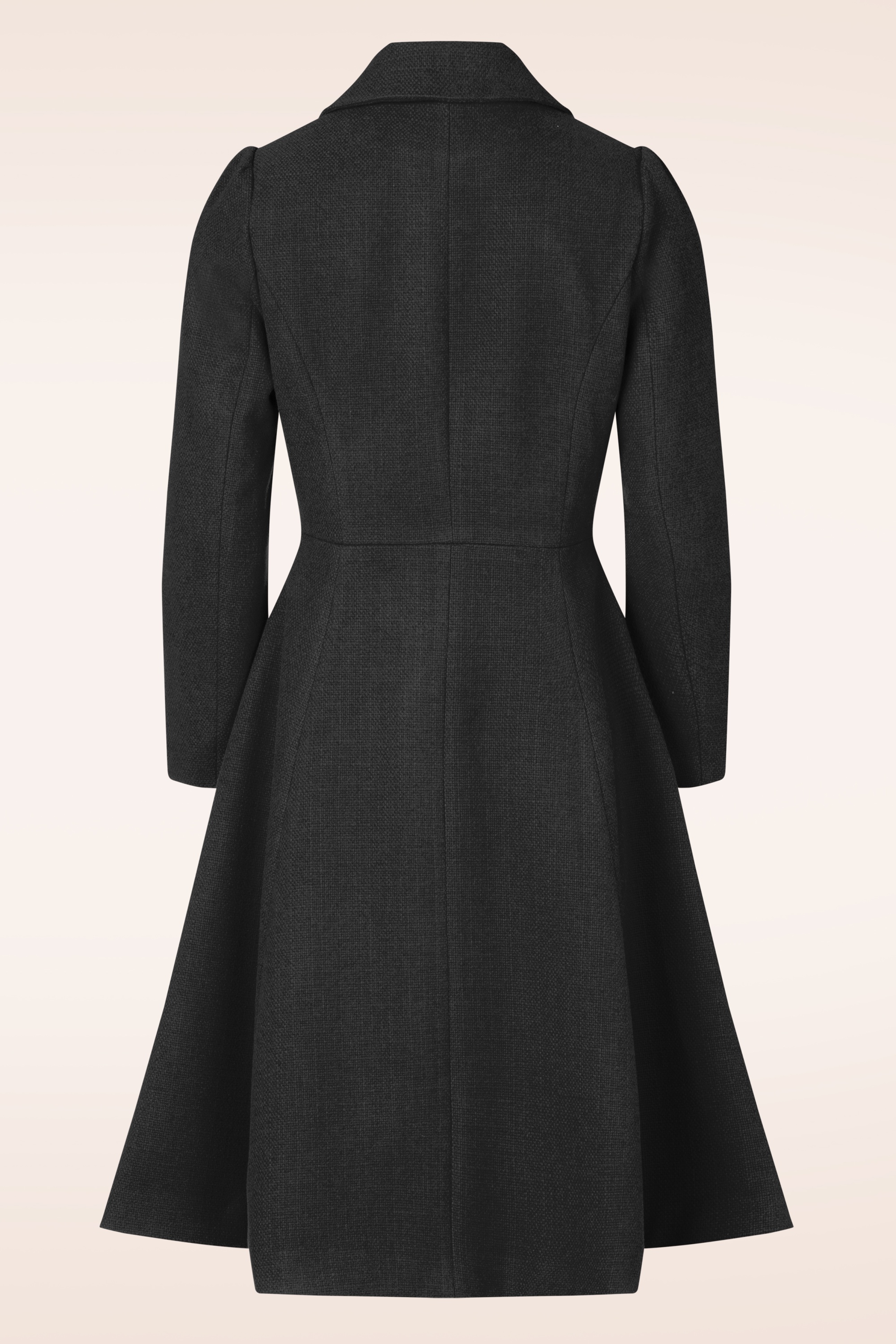 Hearts & Roses - Isabella swing jas in zwart ~ Topvintage exclusive  3