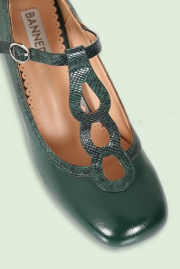 Banned Retro - Mod Muse T-Strap pumps in groen 3