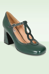Banned Retro - Mod Muse T-Strap pumps in groen 2
