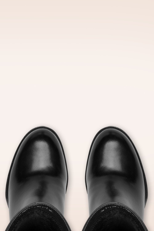 Tamaris - Lauren lederen laarzen in zwart 4