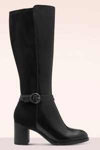 Tamaris - Lauren lederen laarzen in zwart