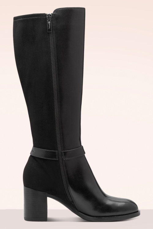 Tamaris - Lauren lederen laarzen in zwart 5