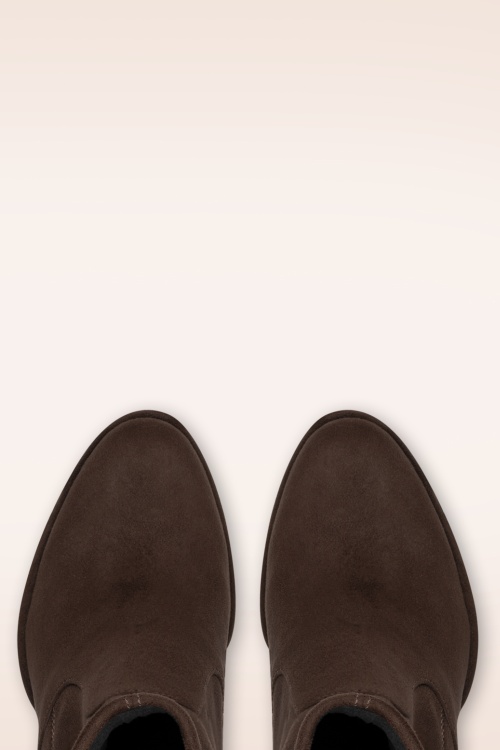 Tamaris - Piper Block Heel enkellaarsjes in chocoladebruin 3