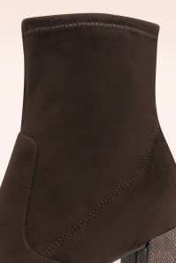 Tamaris - Piper Block Heel enkellaarsjes in chocoladebruin 4