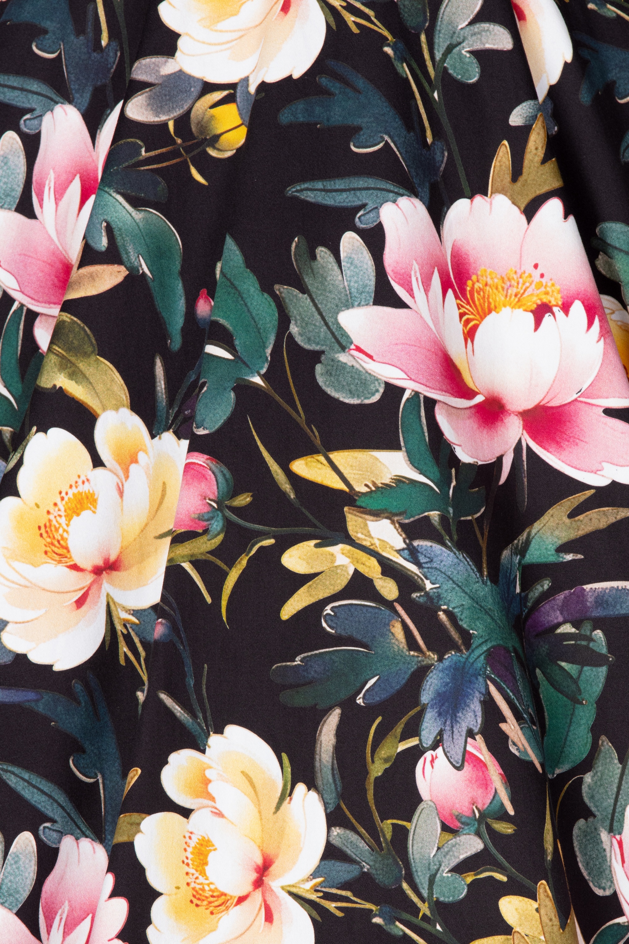 Hearts & Roses - Deidre Floral Swing jurk in zwart en multi 2