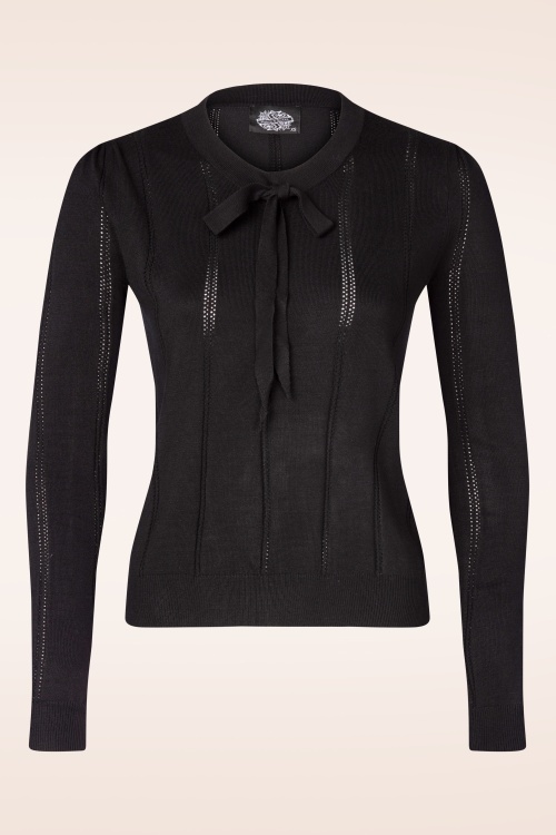 Hearts & Roses - Shelly gebreide trui in zwart