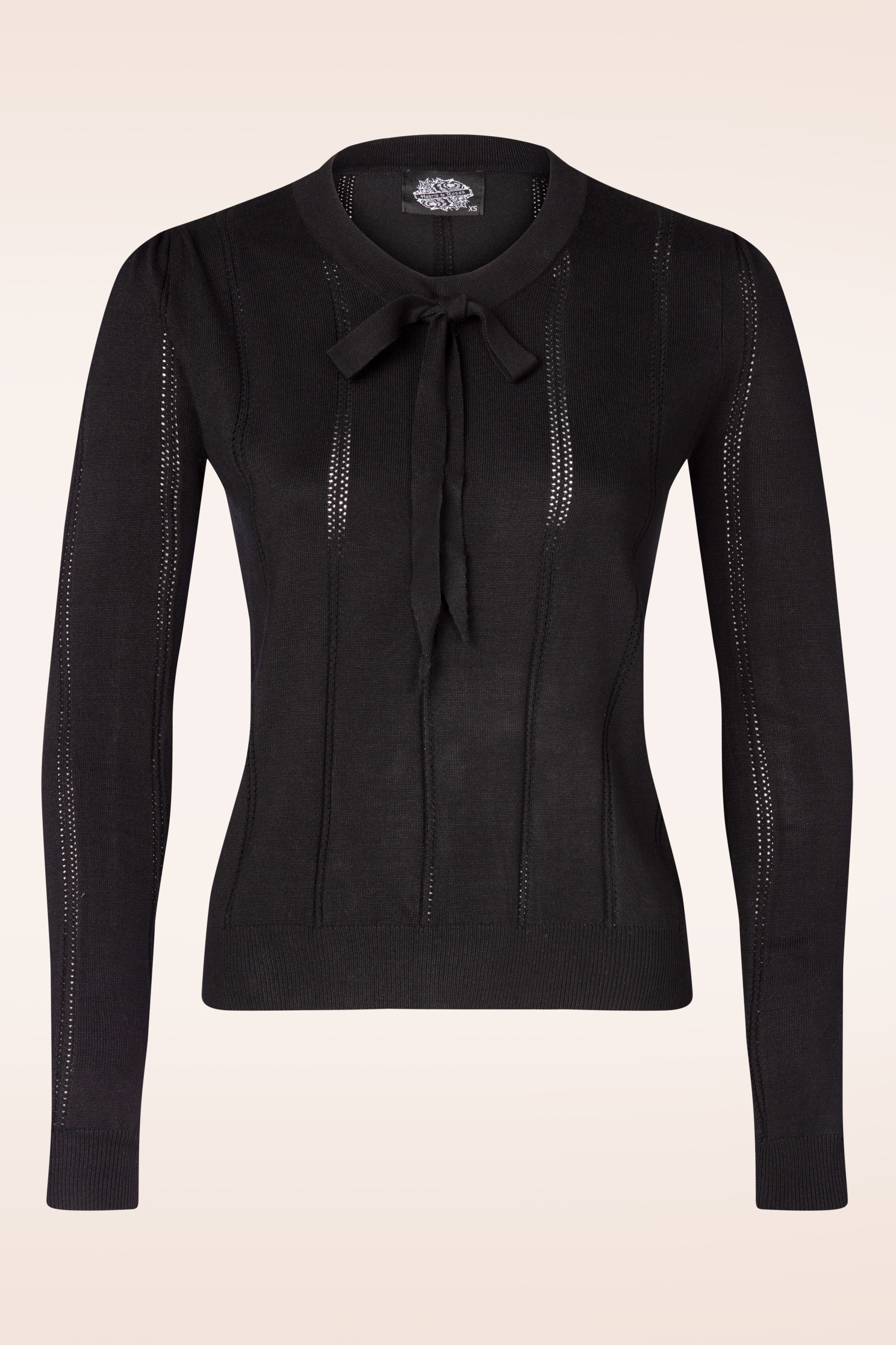 Hearts & Roses - Shelly gebreide trui in zwart