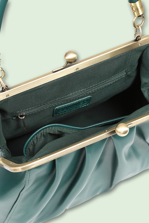 Banned Retro - Scarlett Frame tas in pine groen 2