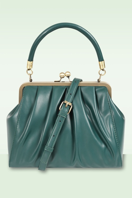 Banned Retro - Scarlett Frame tas in pine groen 4