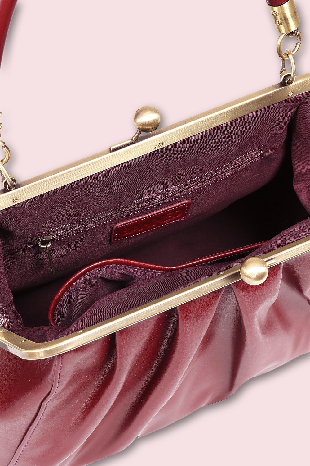 Banned Retro - Scarlett Frame tas in dieprood 2