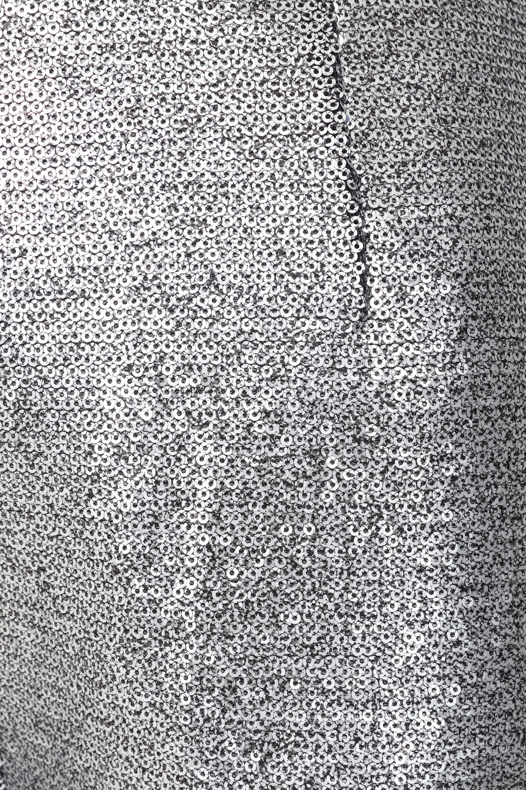 Glamorous - Rebecca pailletten short in zilver   3