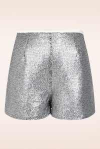 Glamorous - Rebecca pailletten short in zilver   2