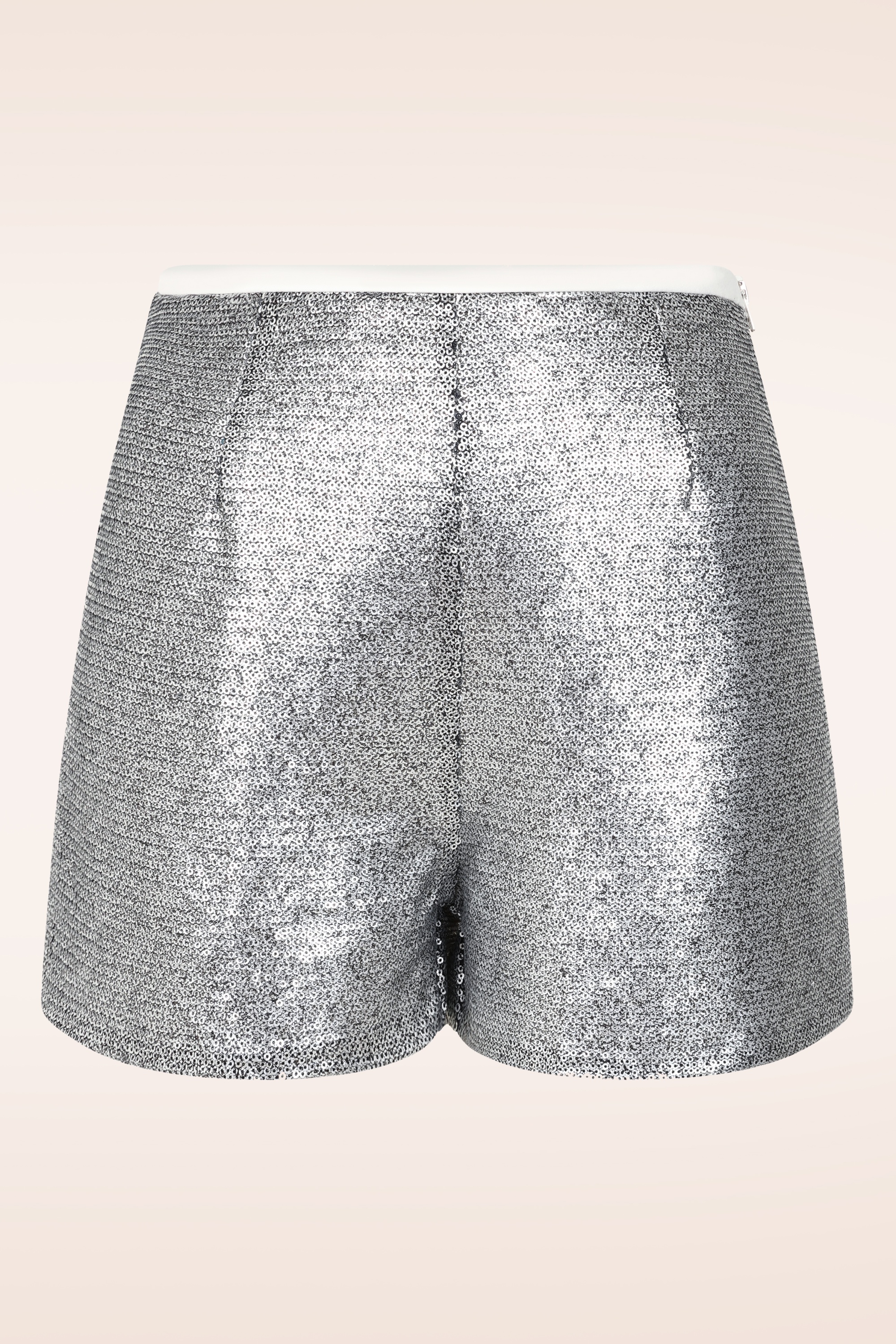 Glamorous - Rebecca pailletten short in zilver   2