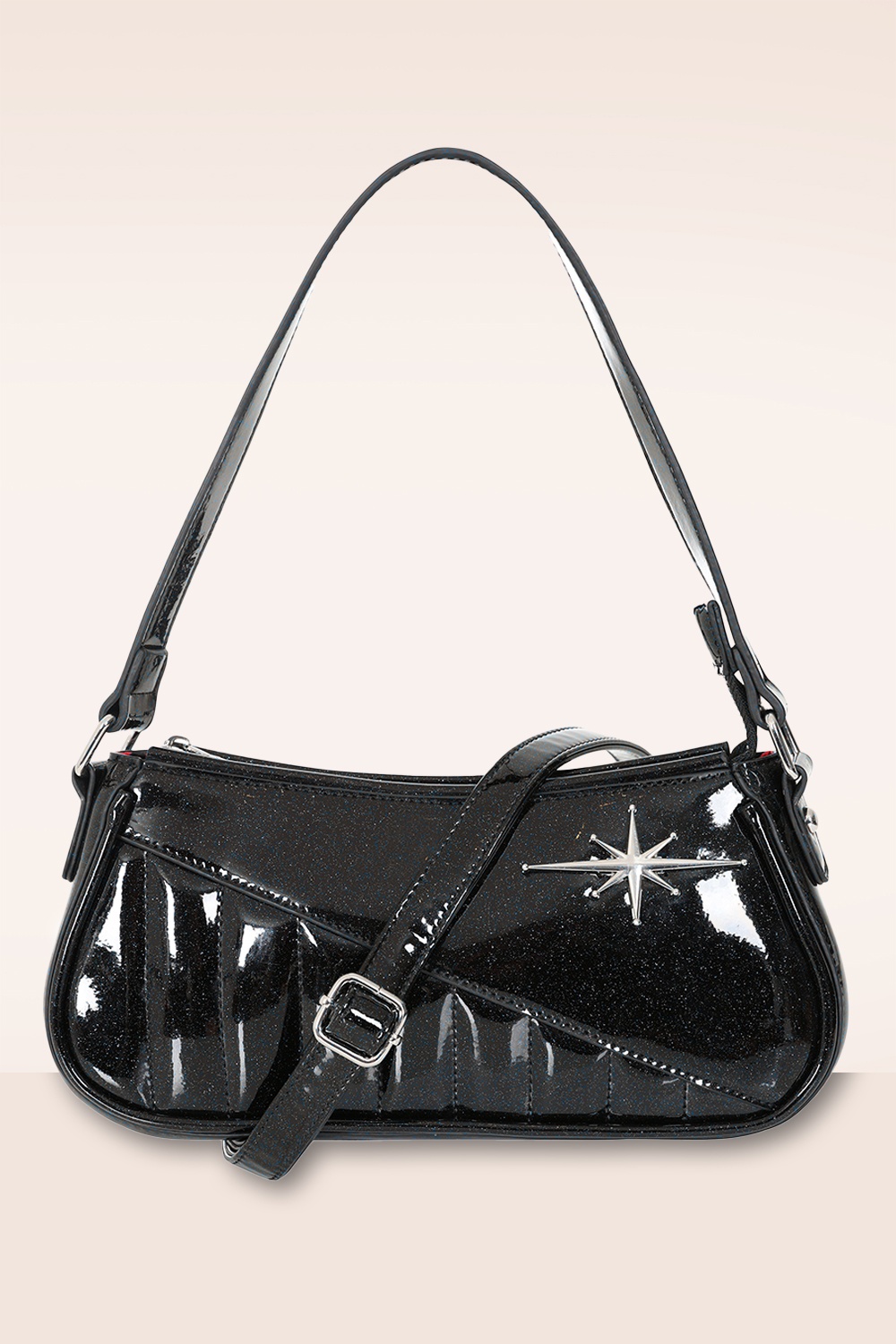 Banned Retro - Starlit Shimmer handtas in zwart 4