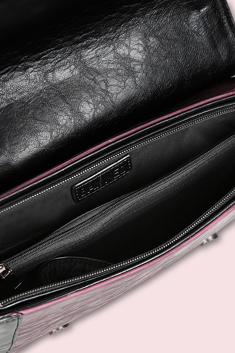 Banned Retro - Vintage Voyager handtas in bordeauxrood en zwart 2