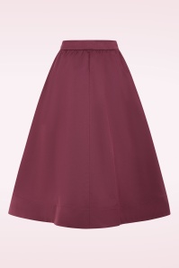 Glamorous - Emma midi swing rok in bordeauxrood  3