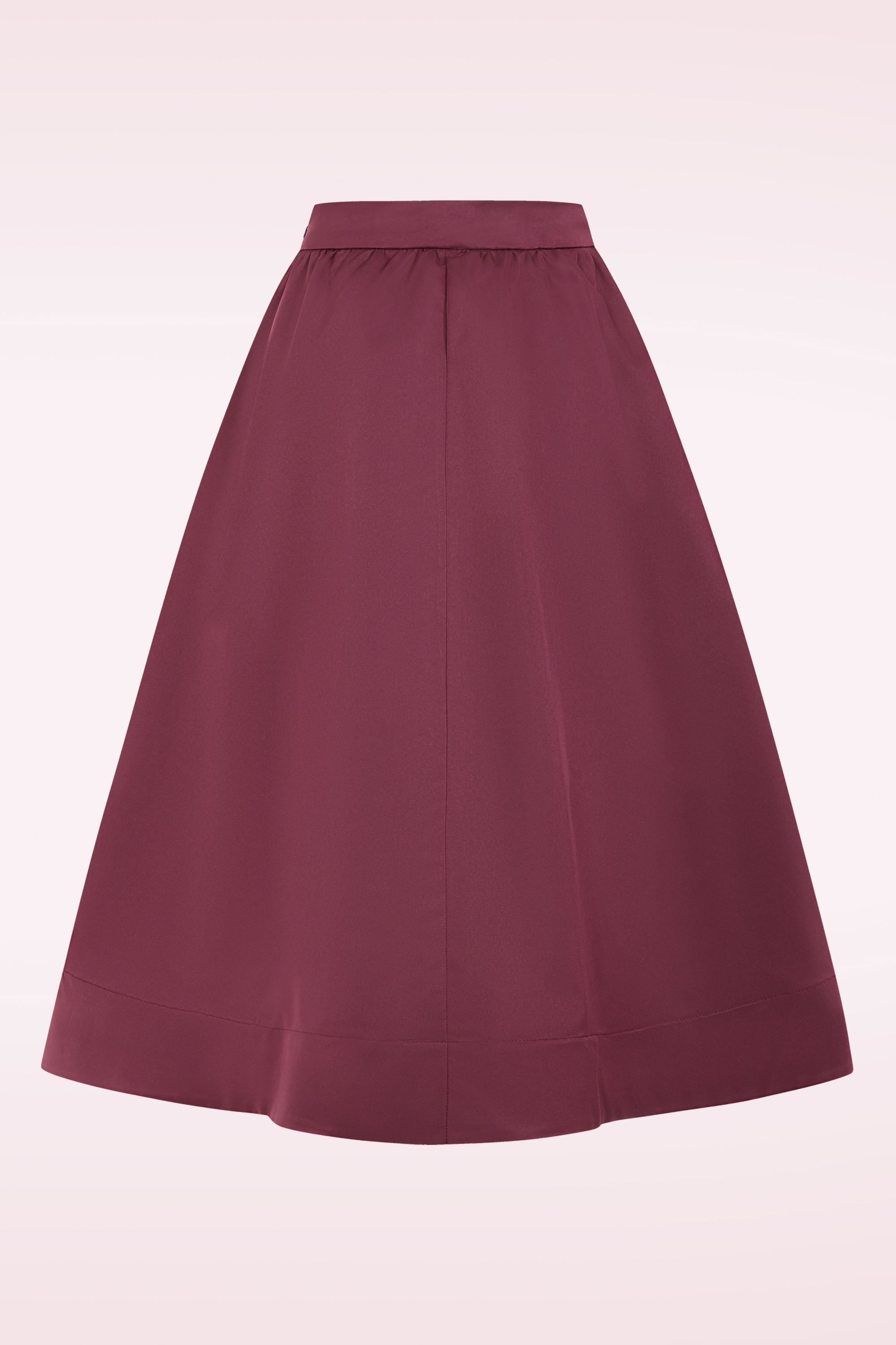 Glamorous - Emma midi swing rok in bordeauxrood  3