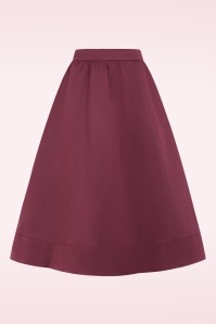 Glamorous - Emma midi swing rok in bordeauxrood 