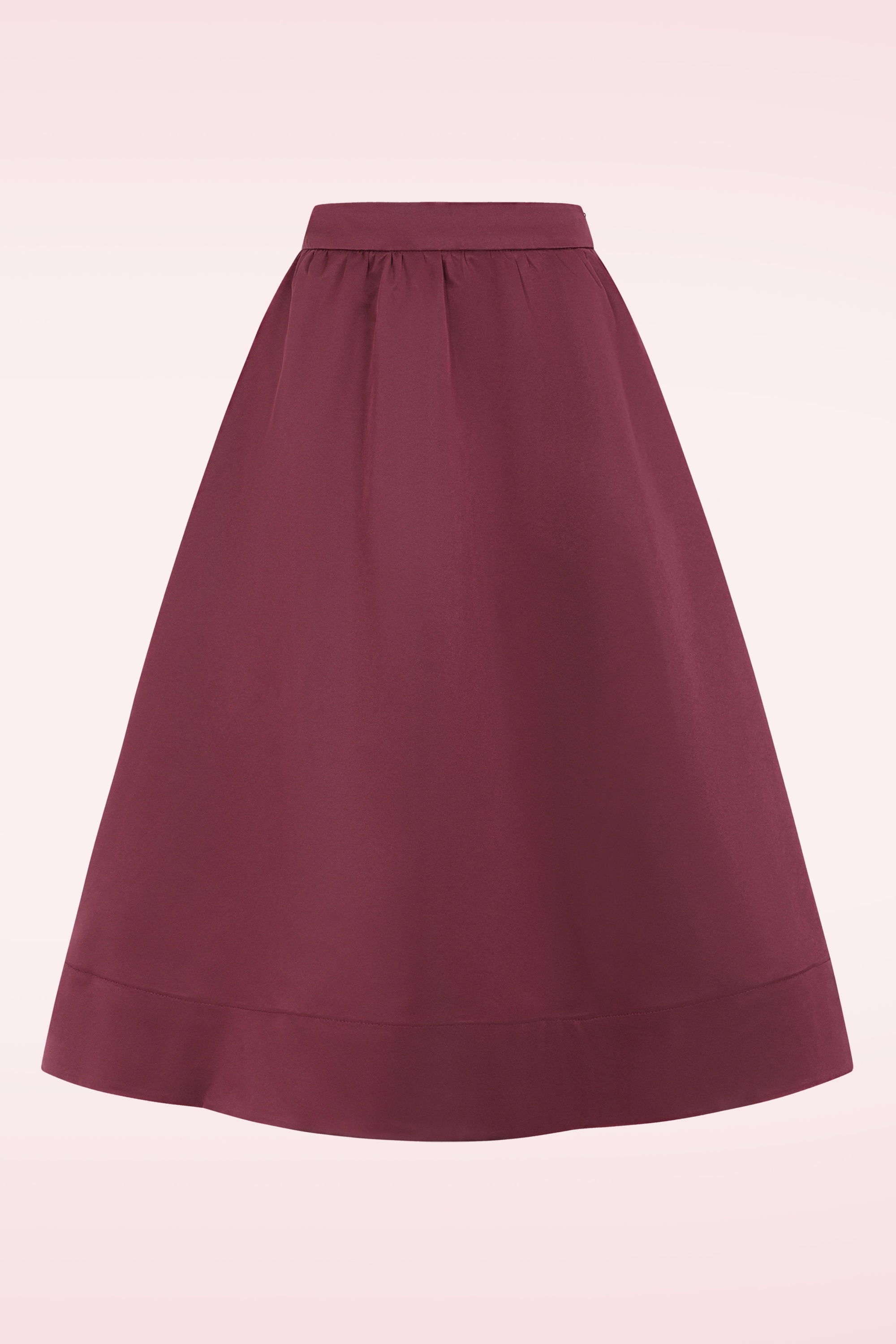 Glamorous - Emma midi swing rok in bordeauxrood 