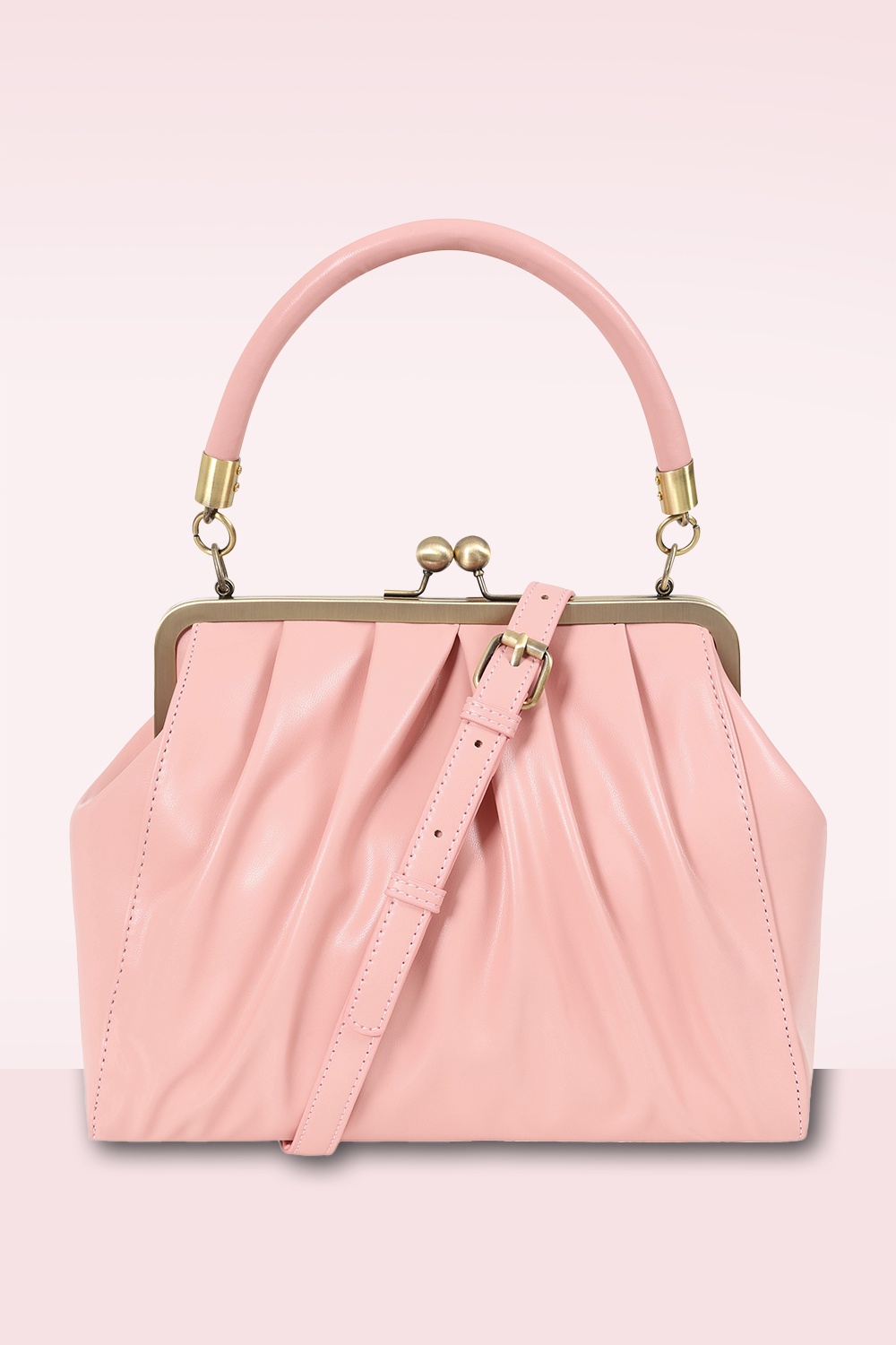 Banned Retro - Scarlett Frame tas in poederroze 4