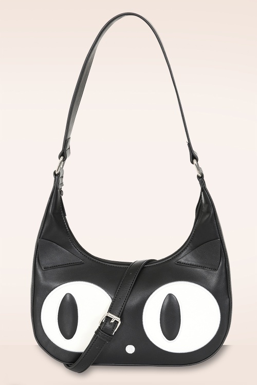 Banned Retro - Witching Cat handtas in zwart 3