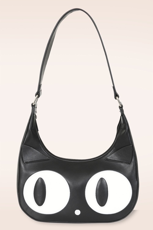 Banned Retro - Witching Cat handtas in zwart