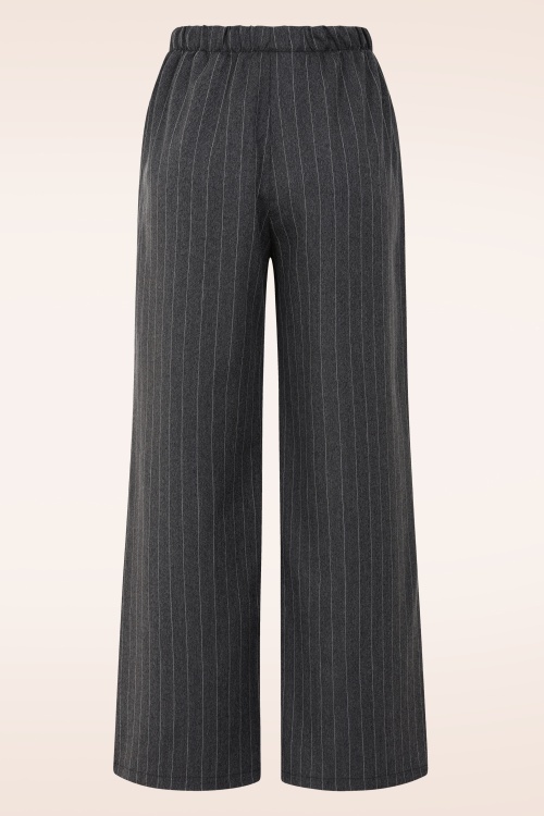 Glamorous - Avery pinstripe pantalon in donkergrijs  3
