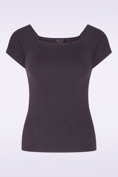 Zilch - Kaylie top in donker pruimpaars